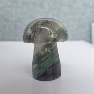Mushroom flourite crystal carving